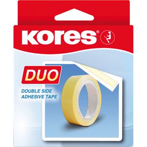 Kores Doppelseitiges-Klebeband Duo-Tape K55515, transparent, PET, 15mm x 5m