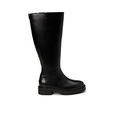 Stiefel MARC O'POLO "aus edlem Rindleder", Damen, Gr. 37, Synthetik, schwarz, Obermaterial: 100% Leder, unifarben, Schuhe Stiefel