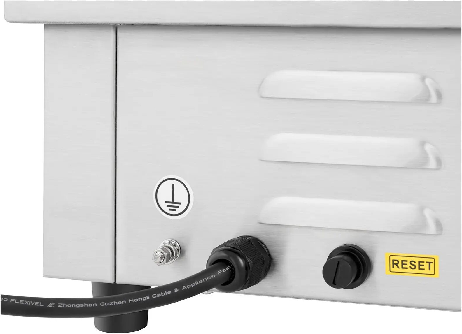 Kaksiosainen paistotaso - sähkökäyttöinen - 730 x 400 mm - Royal Catering - sileä - 2 x 2,200 W RC-EG001