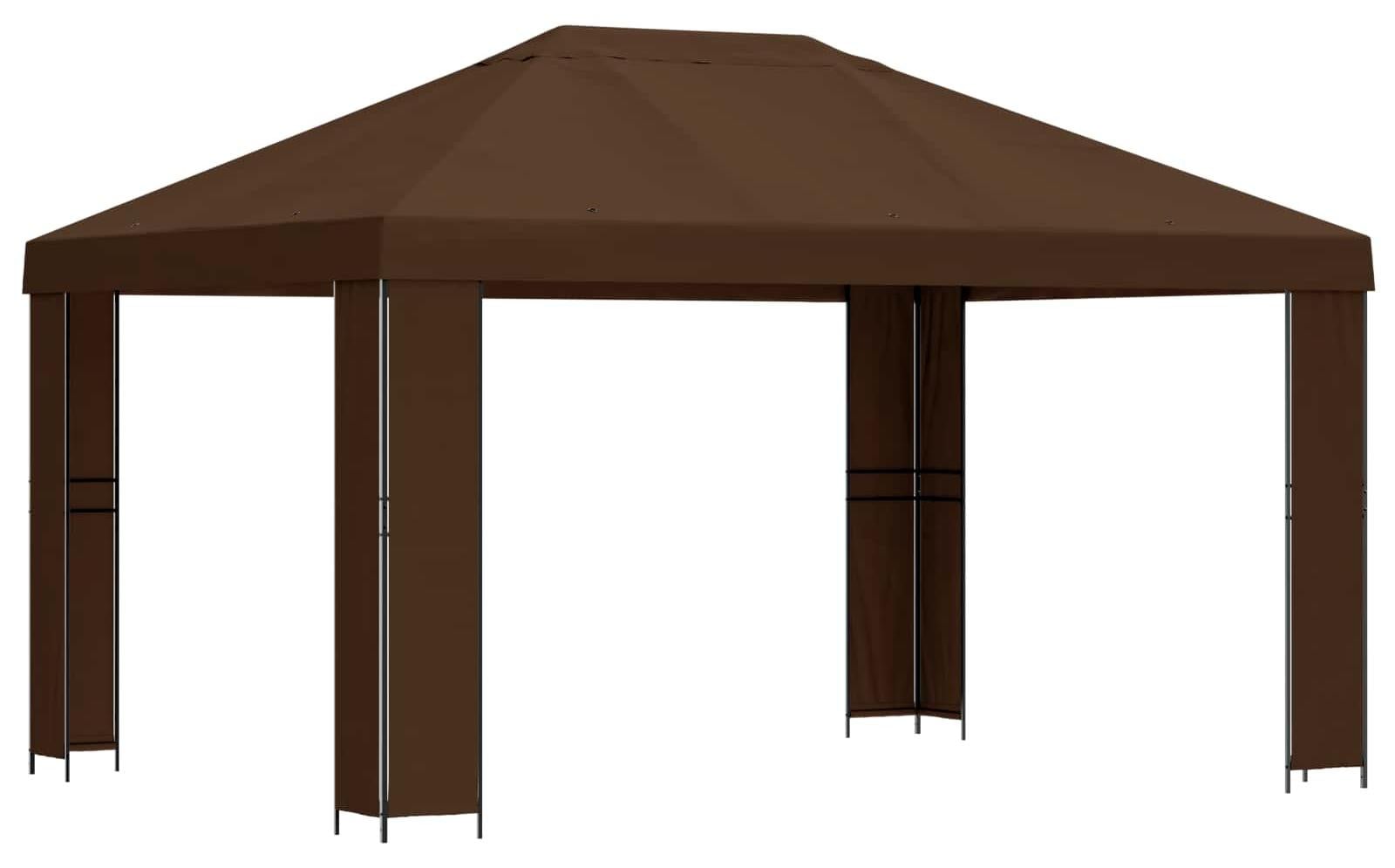 vidaXL Pavillon, Bruin, 4 x 3 meter