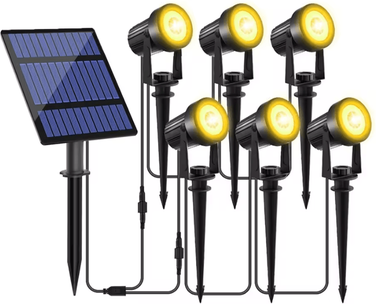 Inspire Curations 3000K Solar Landscape Spotlight IP65 Outdoor Garden & Tree Light 6 Leds