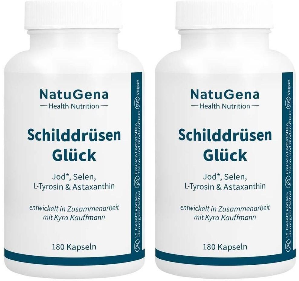 NatuGena SCHILDDRÜSENGlück Jod+Selen+L-Tyrosin Kapseln 2x 2x180 St