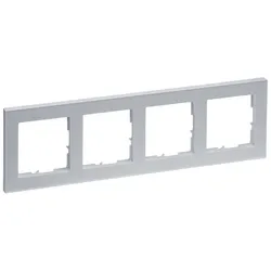 Legrand 765284 SEANO+ 4-fach Rahmen in der Farbausführung Aluminium lackiert