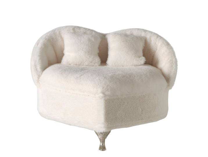Schmuckkasten GOODPRODUCT Couchy cremeweiss , weiss (cremeweiß), B:18cm H:13cm T:15cm, Pappe, Polyester, Polyurethan, Aufbewahrungsboxen, Schmuckkasten, Handgearbeitete Qualität mit edler Plüschveredelung, Herzform
