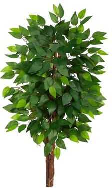 Nearly Natural 3' Artificial Double Trunk Ficus Tree without Pot