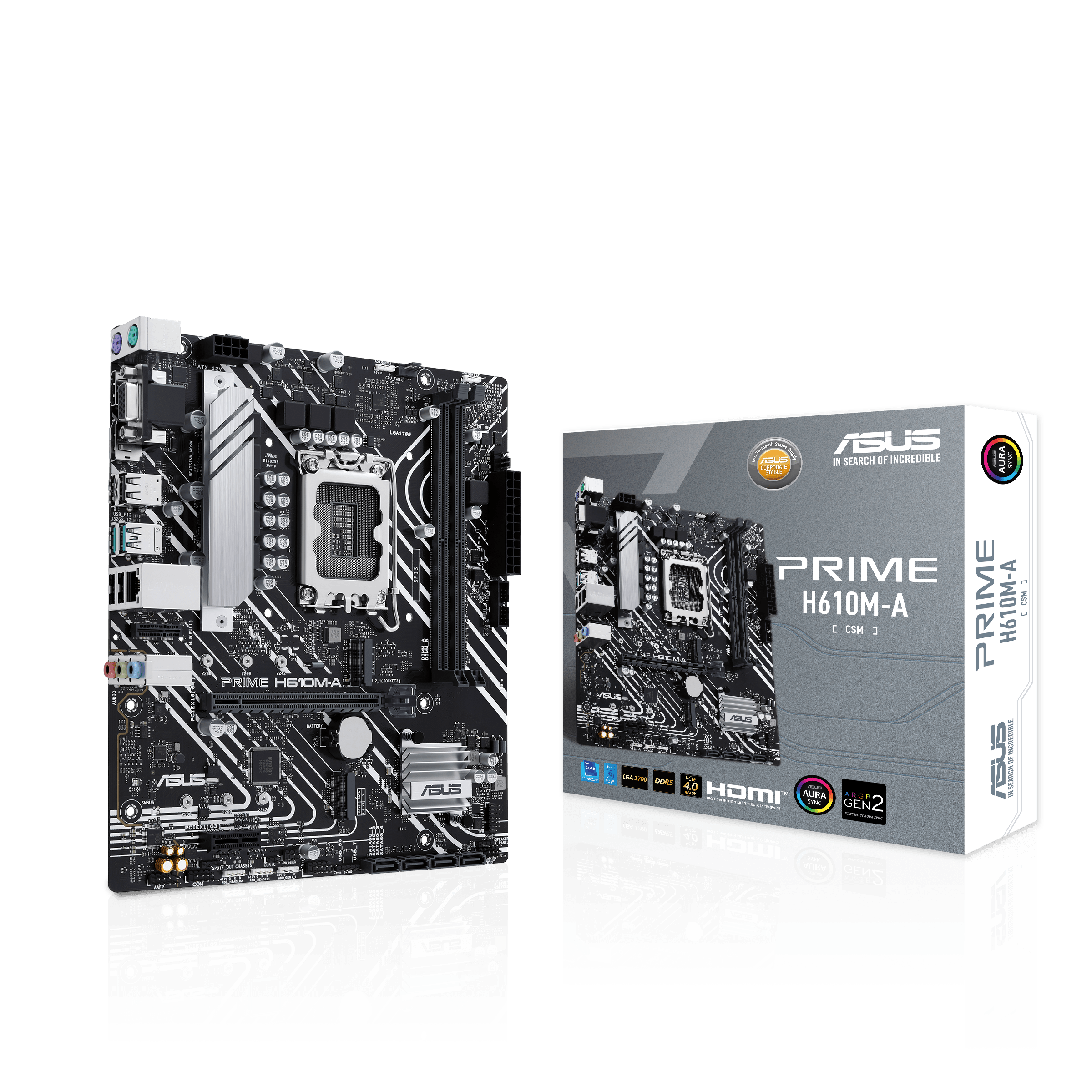 ASUS PRIME H610M-A-CSM mATX Mainboard - Sockel 1700