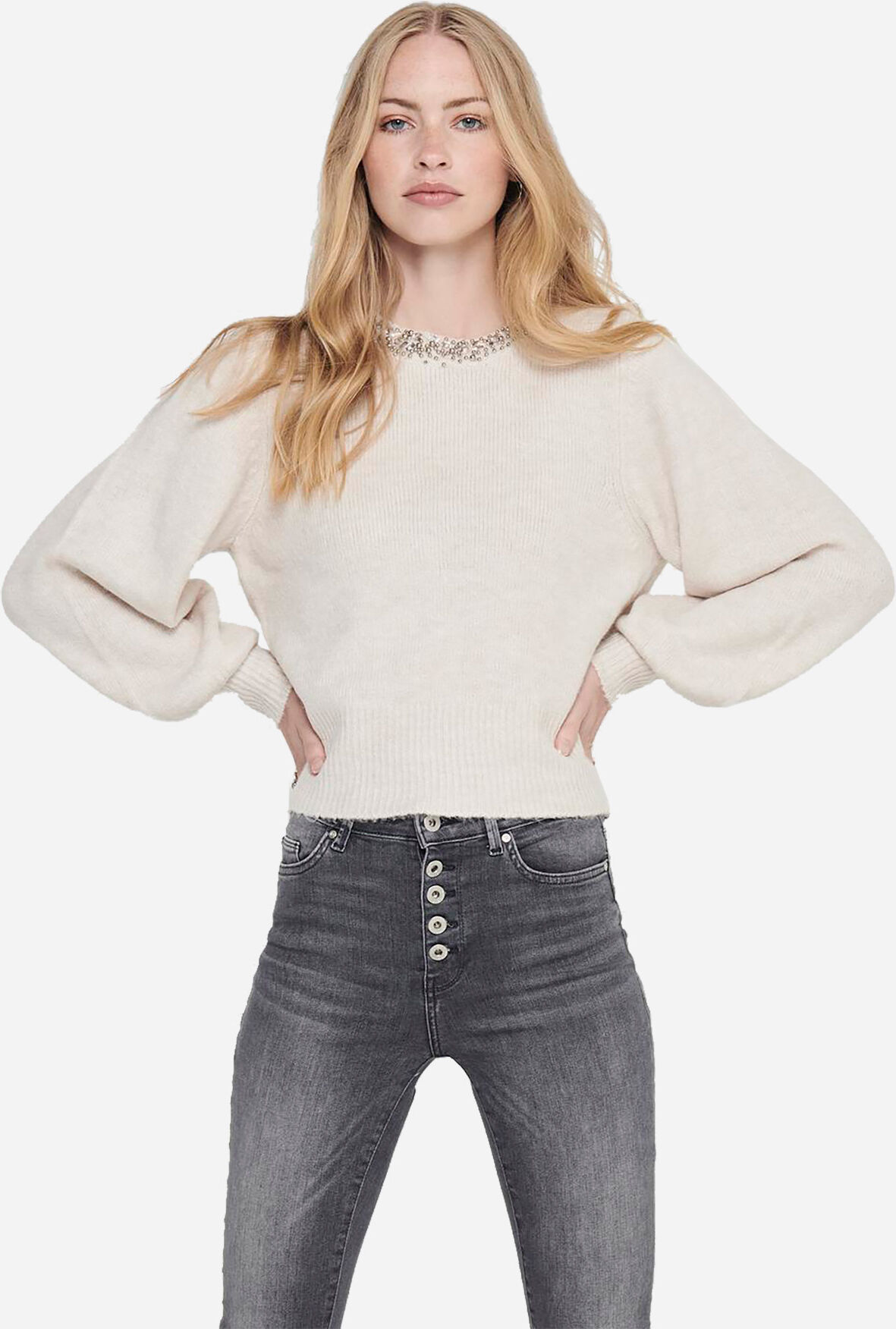 Only Elsa W - Maglione - Donna - Bianco XS