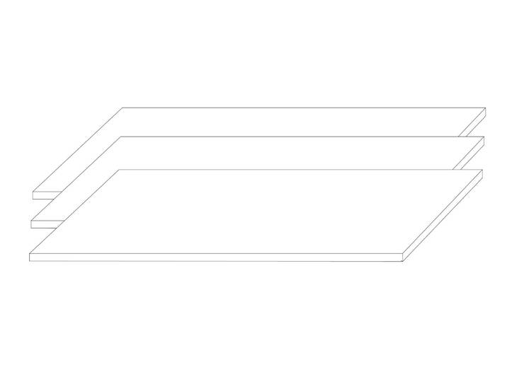 Einlegeböden 3er Set 117,1 cm