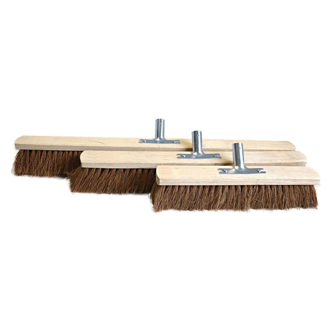 franz mensch HygoClean Saalbesen, Holz, 60cm rund, braun Metallhalter, Kokos-Bestückung, roh (702061)