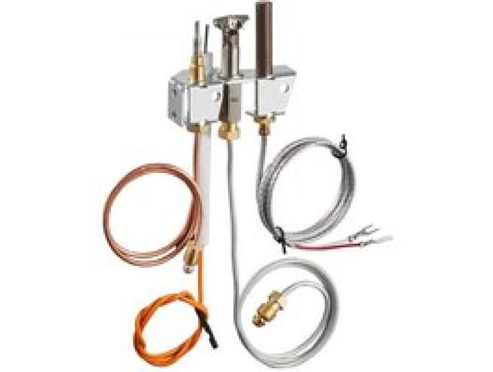 VEVOR Ensemble de veilleuse à gaz, OE 4021-732, 25660, kit d'allumage de remplacement pour foyer au gaz naturel avec tube de veilleuse, thermocouple, thermopile, fils, pour modèles Heatilator, argent