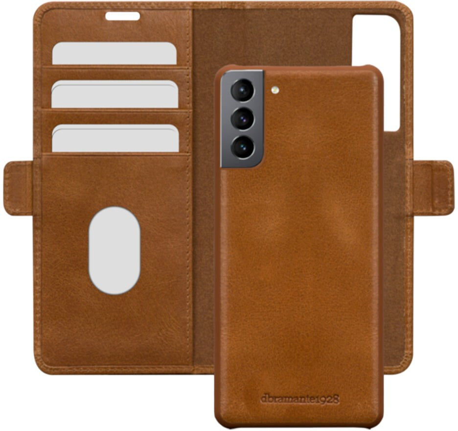 Samsung Galaxy S21+ (Plus) dbramante1928 Lynge Ægte Læder Magnet Cover - Tan