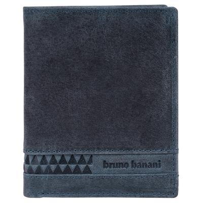 Geldbörse BRUNO BANANI "BRUNO BANANI Herren, Damen echt Leder", Damen, blau, Leder, unifarben, Kleinlederwaren, echt Leder