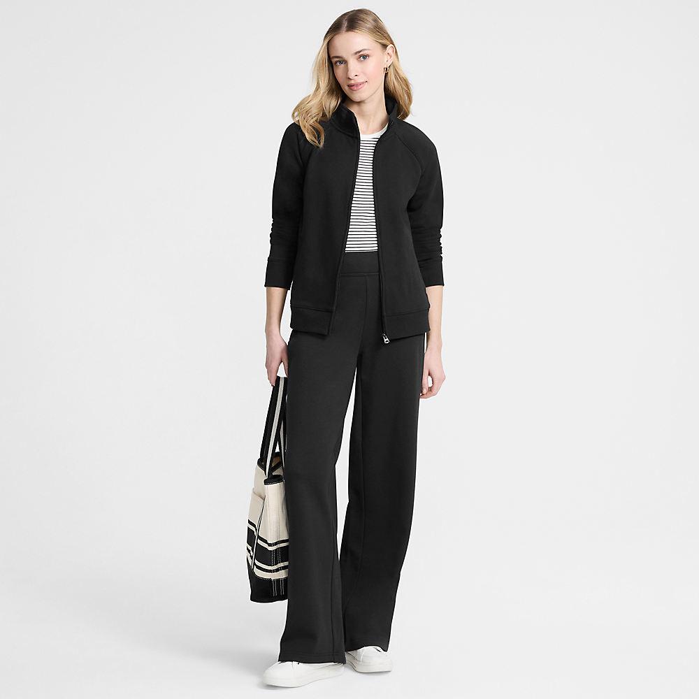 Serious Sweats Straight Fit Thermohose für Damen, Damen, size: regular, Schwarz, Baumwoll-Mischung/Polyester-Mischung, by Lands' End