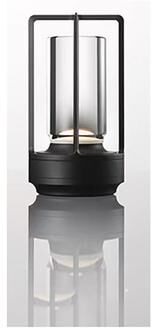 Uplifted Trends LED Crystal Rechargeable Touch Night Lamp Modern Bedroom & Restaurant Decorative Table Lamp black