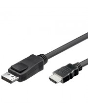 Good Connections Anschlusskabel DisplayPort 1.2 an HDMI 24K vergoldete Kontakte OFC schwarz 1m m 20-polig Kupferdraht (DP-HDMI1)
