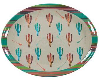 HiEnd Accents Cactus Design Melamine Serving Platter, 1 pc