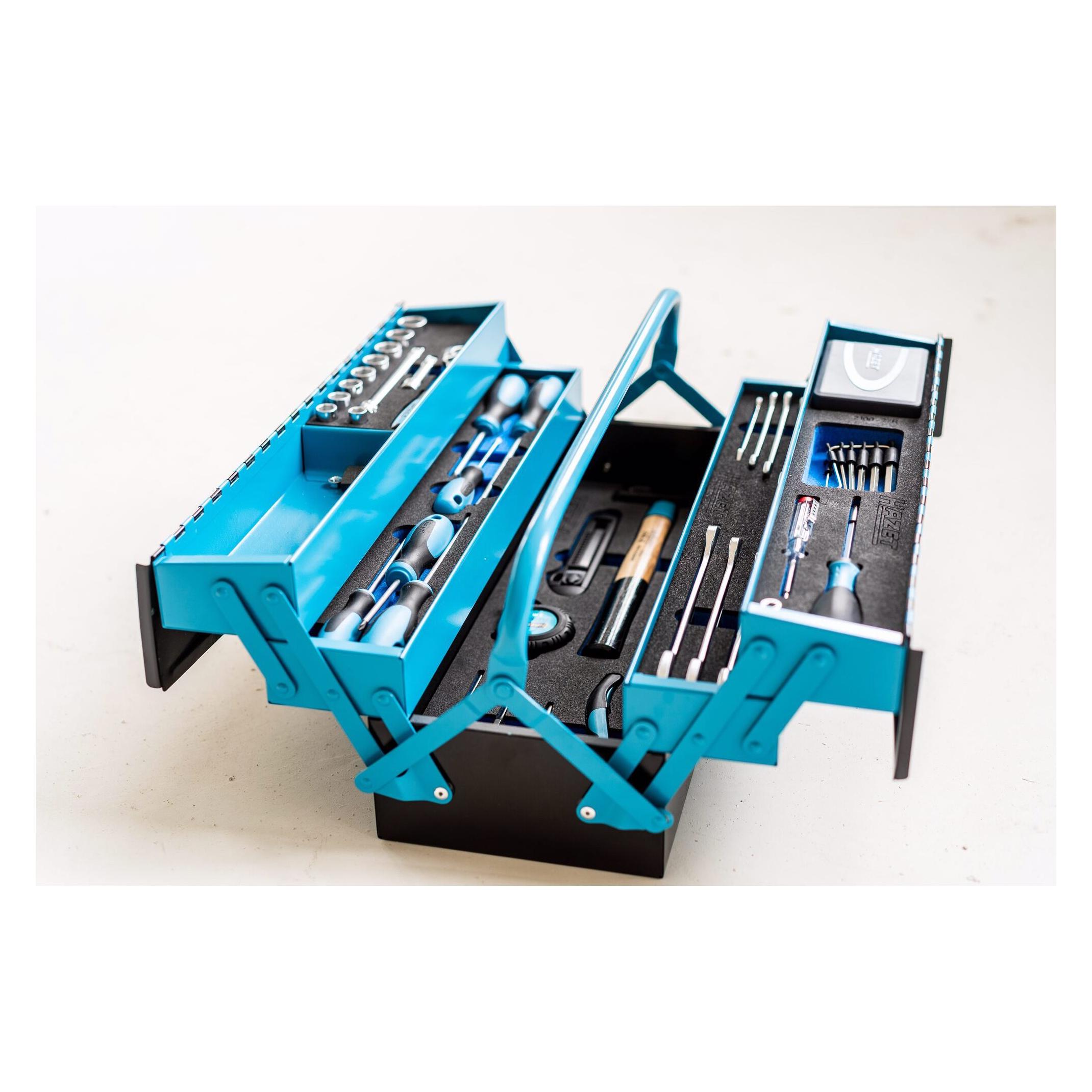 Hazet Metall-Werkzeugkasten mit Sortiment 190/79 0,5 x 2,8 - 1,2 x 6,5 2 - 22 PH1 - PH3 P... (79 Teile) (190/79)