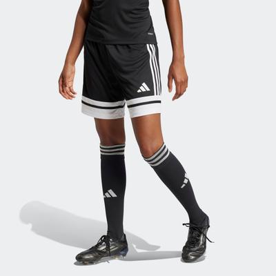 Trainingsshorts ADIDAS PERFORMANCE "SQUADRA 25", Damen, Gr. XXL, N-Gr, schwarz-weiß (schwarz, weiß, normal, gr.), Obermaterial: 100% Polyester, Hosen, mit AEROREADY, aus Polyester, kurze, eng anliegende Passform
