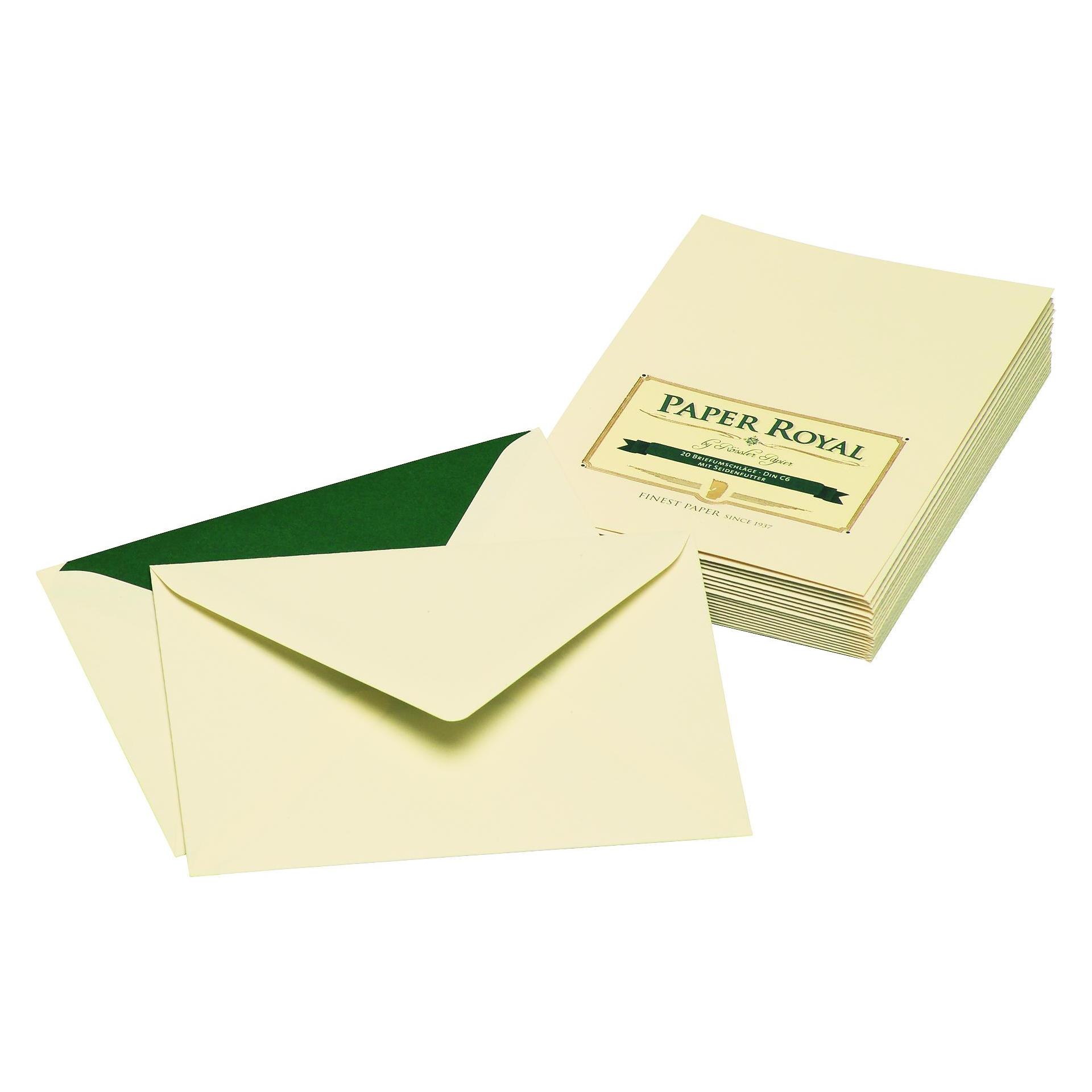 Magni Rössler 2031831008 - Paper Royal - Briefumschlagpack m.Sf., C6, 20 Stück, chamois gerippt (C6, 20x) (2031831008)
