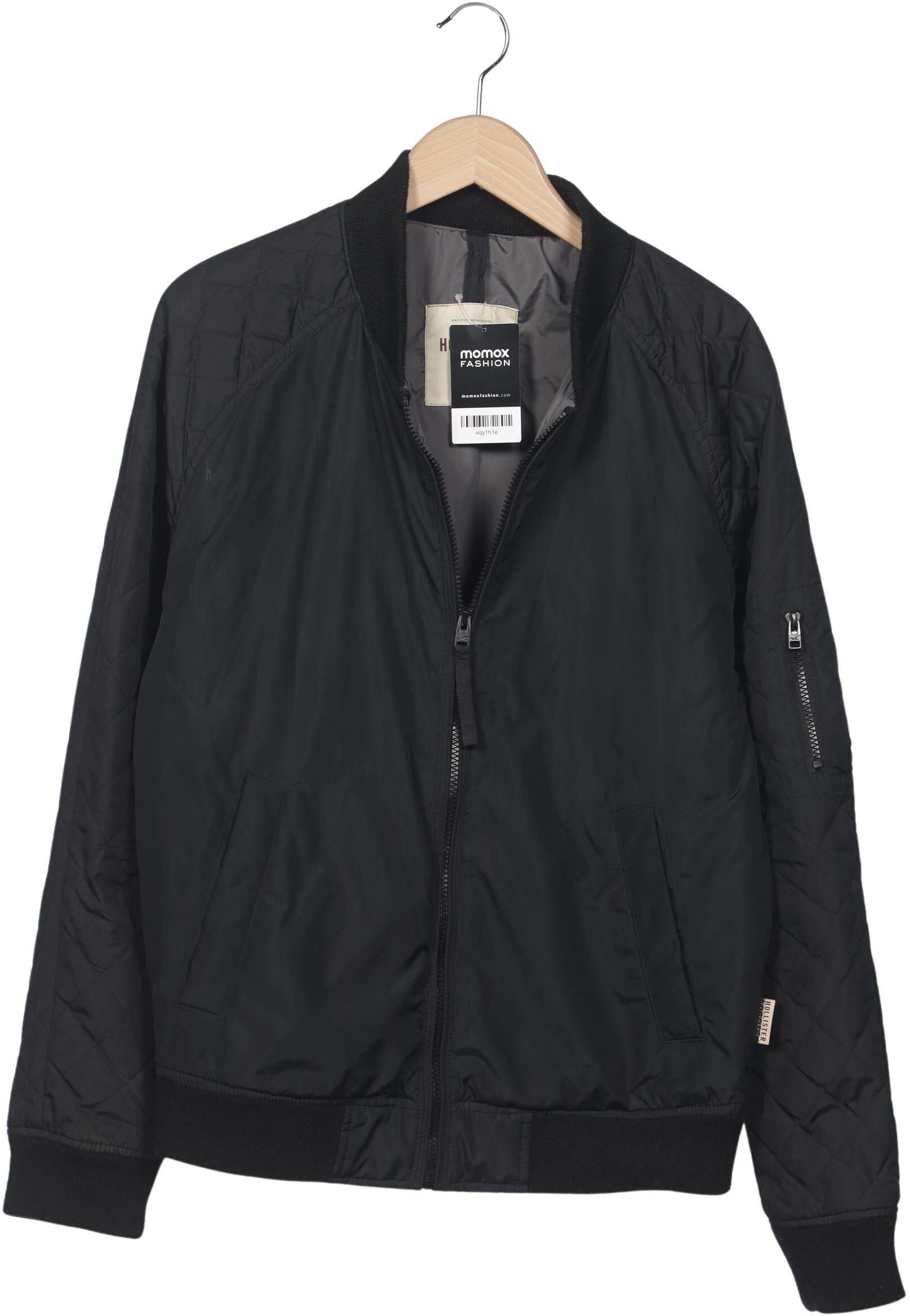 Hollister Herren Jacke, Schwarz, Gr. L, Synthetik - Second Hand