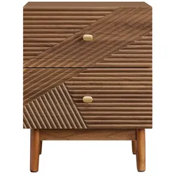 SoBuy Nachttisch mit 2 Schubladen Dunkelbraun 45x40x58,2cm Funktional