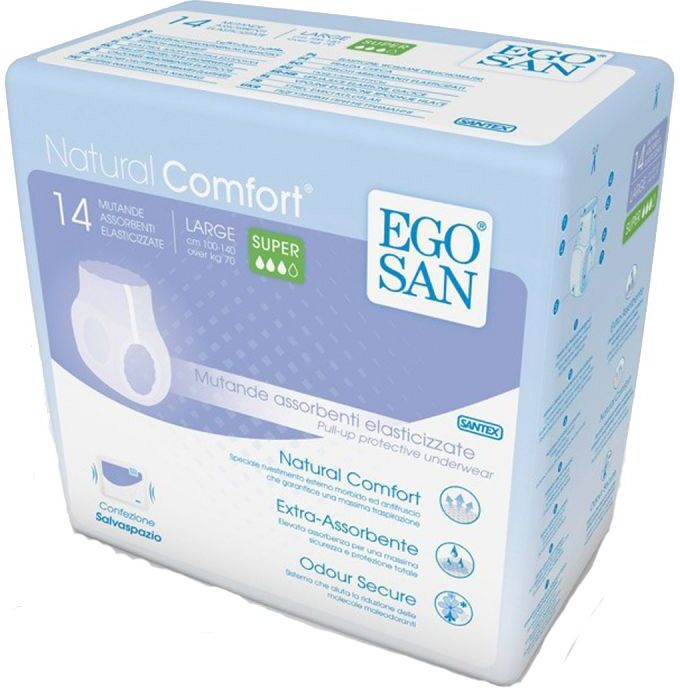 Egosan Mutande Assorbenti Elasticizzate Large  3 Gocce - Confezione Da 84 Pz