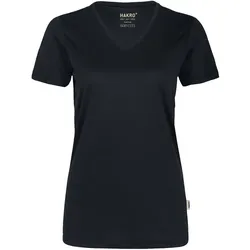 Damen V-Shirt "COOLMAX®" 187 - S - schwarz