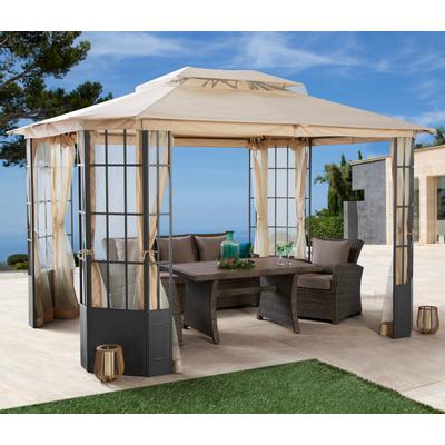 Pavillon-Ersatzdach KONIFERA "Borkum", beige (natur), Pavillondächer, BxT: 300x360 cm