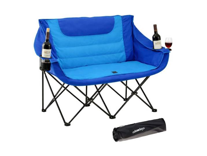 Relaxdays Opvouwbare 2-persoons campingstoel