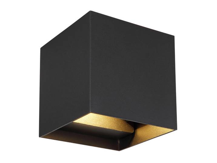 Globo Led-Wandleuchte, Schwarz, Metall, 10x10x10 cm, CE, verstellbare Spotlights, Lampen & Leuchten, Innenbeleuchtung, Wandlampe, Wandlampen