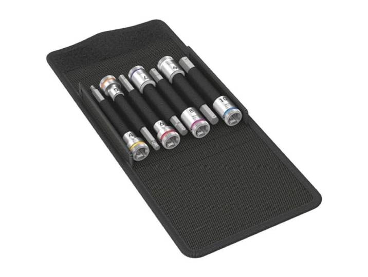 Wera 05003180001 8740 B HF 1 Jeu de douille-embouts Zyklop\, 7 Pièces\, Noir
