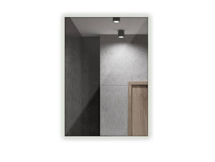 Tulup LED Spiegel 70 cm x 50 cm Rechteckig Neutralweiß 4000K, Blaugrau, Glas, 70x50x2.4 cm, Spiegel, Wandspiegel