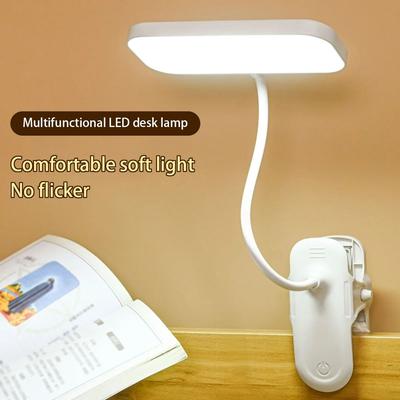 Inspired Finds Portable Rechargeable LED Clip Lamp 3 Mode Touch Desk Light Portable Rechargeable LED Clip Lamp 3 Mode Touch Desk Light
