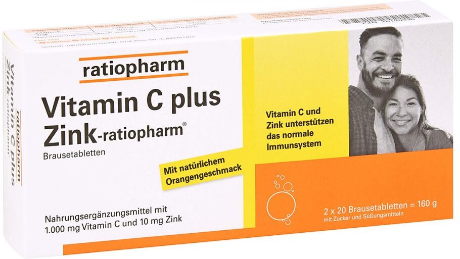 Vitamin C-ratiopharm Vitamin C Plus Zink-ratiopharm Brausetabletten