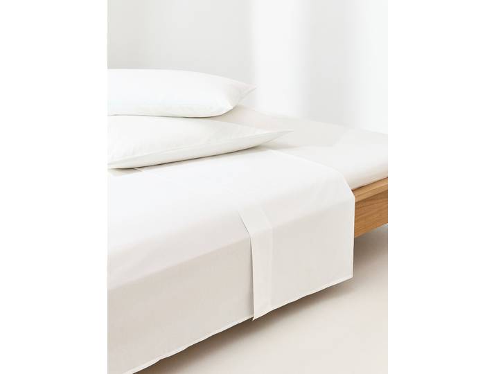 Drap plat en percale de coton Elsie