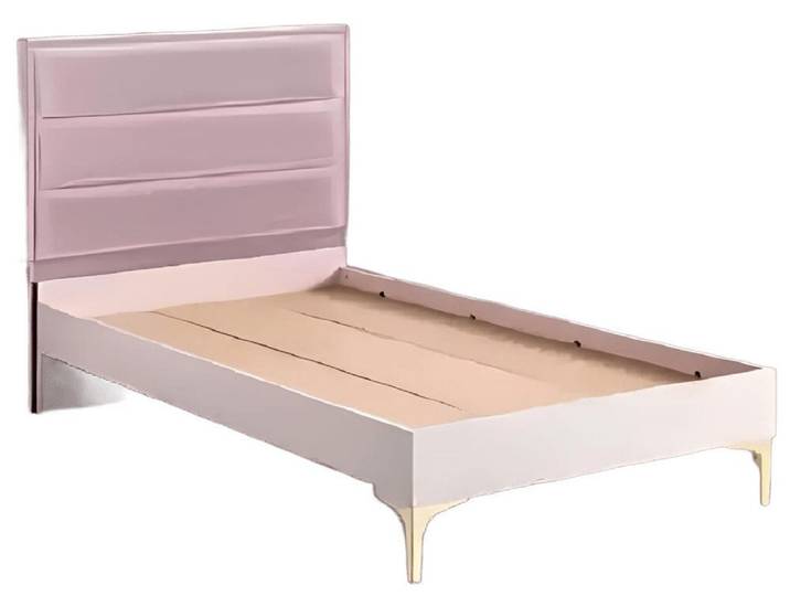 Xlmoebel Jugendbett Luxuriöses Jugendzimmer in rosa Holzmöbeln für stilbewusste Damen (1-tlg., Kinderbett), Hergestellt in Europa