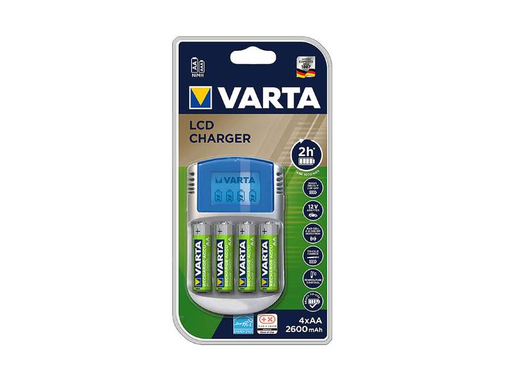 Varta LCD Charger 4xAA 2600mAh+12V+USB