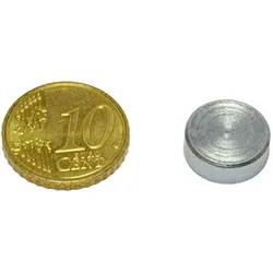 24 Neodym-Topfmagnete zum Einkleben 13 mm | 4,5 mm, Neodym, Stahl, silber