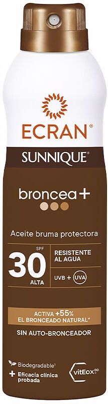 Ecran Sunnique BRONZAGE+ brume d’huile SPF30