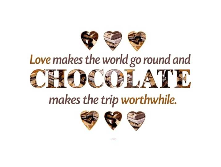 Komar Deco-Sticker CHOCOLATE 50 x 70 cm Wandtattoo, Wandbild, Wandsticker, Wandaufkleber, Walltattoo, Schokolade, Essen, Kakao, Schoko 17048h