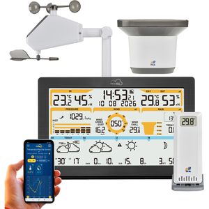 TFA TFA Wetterstation 35.8106.01  .me ID-05, Funk, Wlan, digital, mit Wind- & Regenmesser, Wettervorhersage, LCD & 9 Messwerten