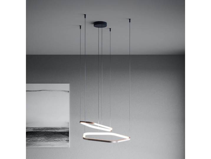 Estrella LED-Hängelampe, bronze, 2-flg. CCT - Stars of Light - Wohnzimmer - Modern - Aluminium - Mehrflammig