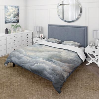 DESIGN ART Designart - Clouds Whispering Clouds II - Clouds Bed Cover Sets - Traditional Bed Sets With Shams
