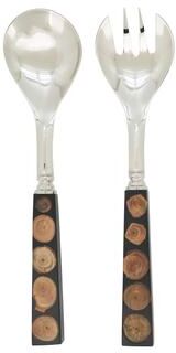Saro Lifestyle Artisan Wood & Resin Salad Server Set