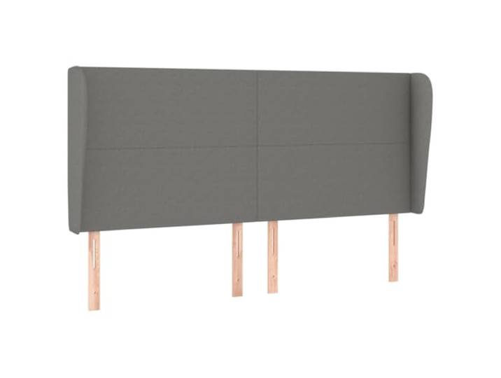 vidaXL Kopfteil mit Ohren Dunkelgrau 163x23x118/128 cm Stoff
