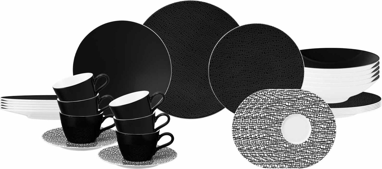 Seltmann Weiden Life Fashion Kombiservice 30-teilig - Glamorous Black
