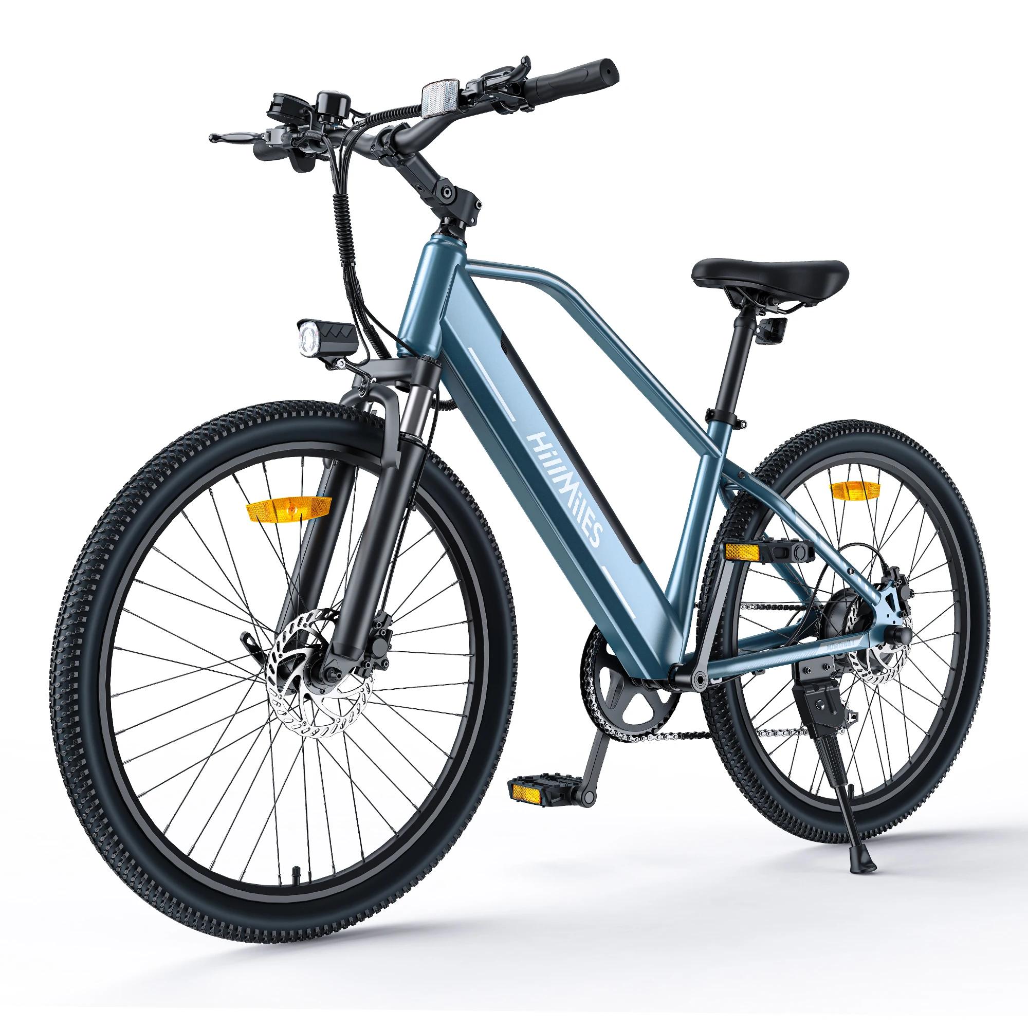 HillMiles MileTrail Offroad E-Bike 250W 36V 13Ah Akku, Vorderradfederung, Blau