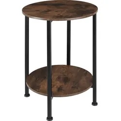 tectake Beistelltisch Ballina 45x64cm  Industrial Holz Dunkel, Rustikal