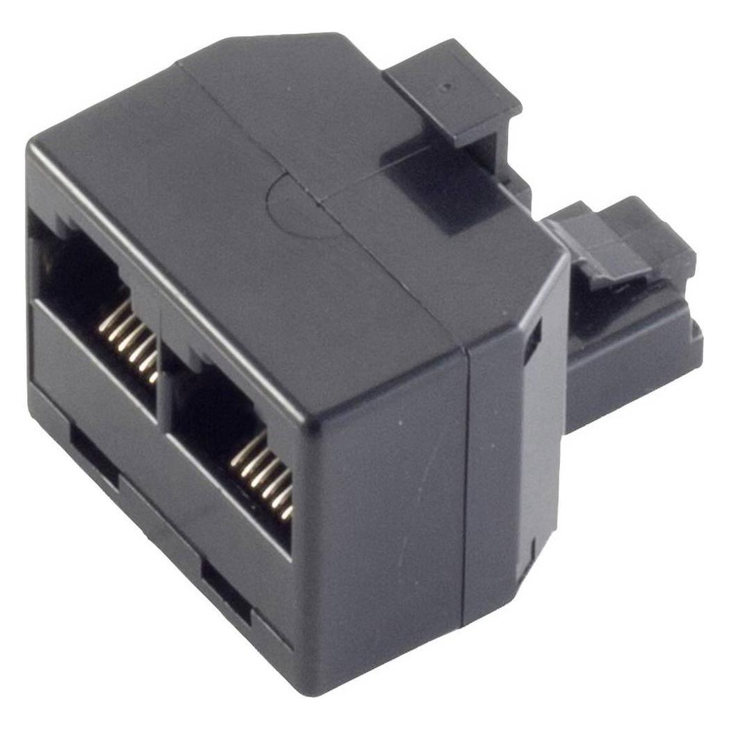 Shiverpeaks -BASIC-S--Western-Stecker 6/4 auf 2 Western-Kupplung 6/4, Festadapter (BS71230)