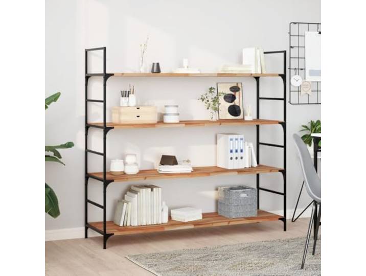 IBUQDDV Schweberegale 4 STK. 120x40x2 cm Massivholz Akazie Ölbehandelt Ölbehandelte Oberfläche, feuchtigkeitsresistent, flexible Anordnung, vielseitig einsetzbar, einzigartige Maserung